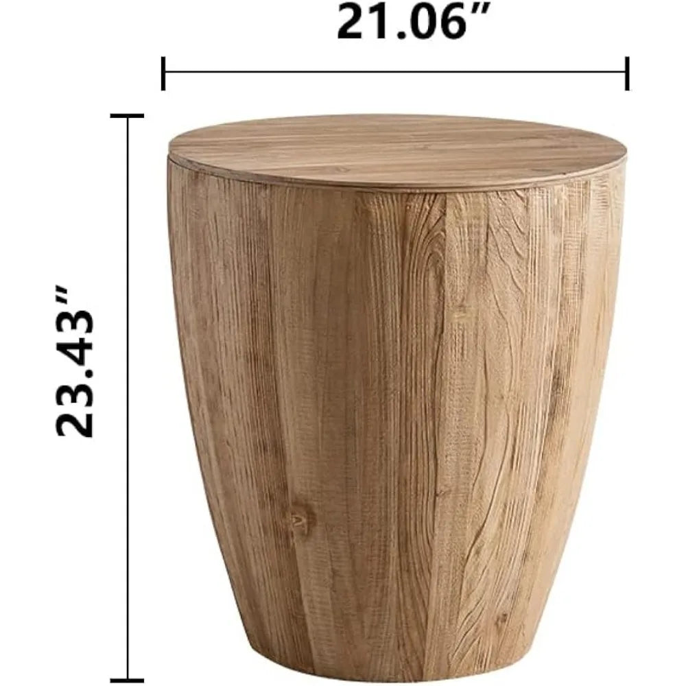 21.06" Coffee Table with Storage, Retro Fashion Splicing Design Side Cabinet Coffee Table, Wood Look Accent Furniture for Office