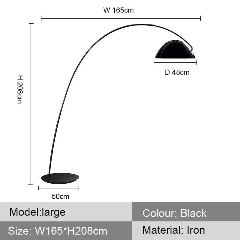 Fishing floor lamp modern minimalist Nordic creative black lamp bedroom bedside design sense vertical table lamp sofa light