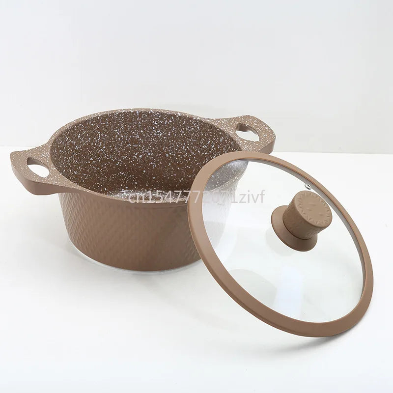 10 Piece Cooking Set Non-Stick Coating Cookware Sets Induction Compatible with Frying Pan Saucepan Pan Grill Pan Cooking Pots