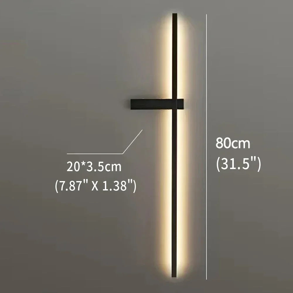 LED Wall Lamp Modern Minimalist Strip Wall Decor Lights Lighting for Bedroom Bedside Living Room TV Sofa Lobby Background Decor
