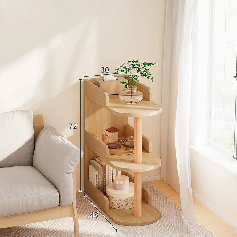 Living Room Crevice Storage Rack Bedroom Bedside Space Saving Storage Cabinet Clip Gap Storage Shelf Household Small Bookshelf