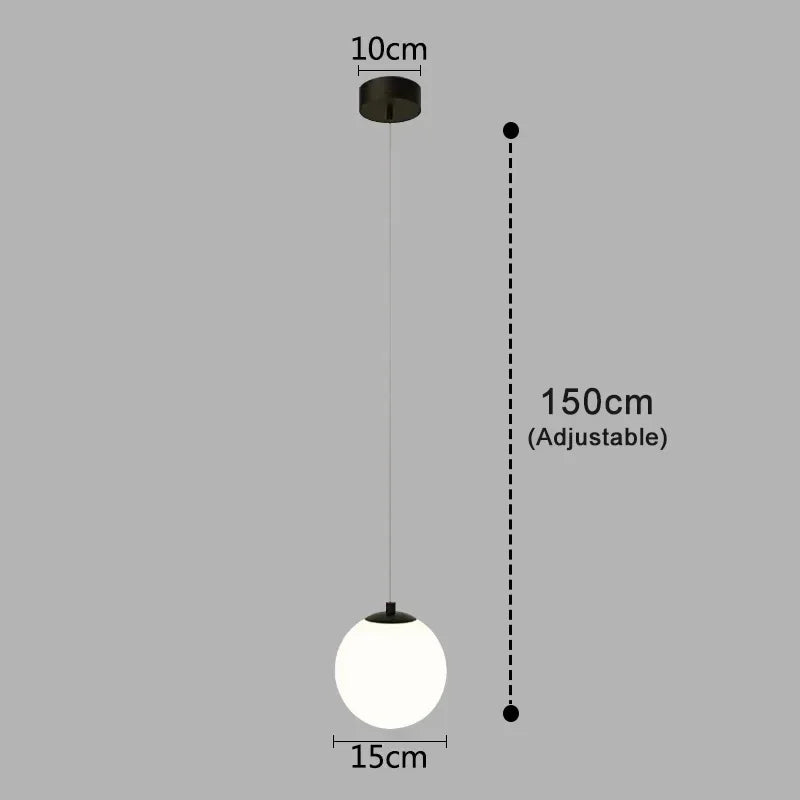 Modern Glass LED Pendant Lights Nordic Living Room Fixtures Indoor Lighting Restaurant Bedroom Bar Home Decor Hanging Lamp 220V