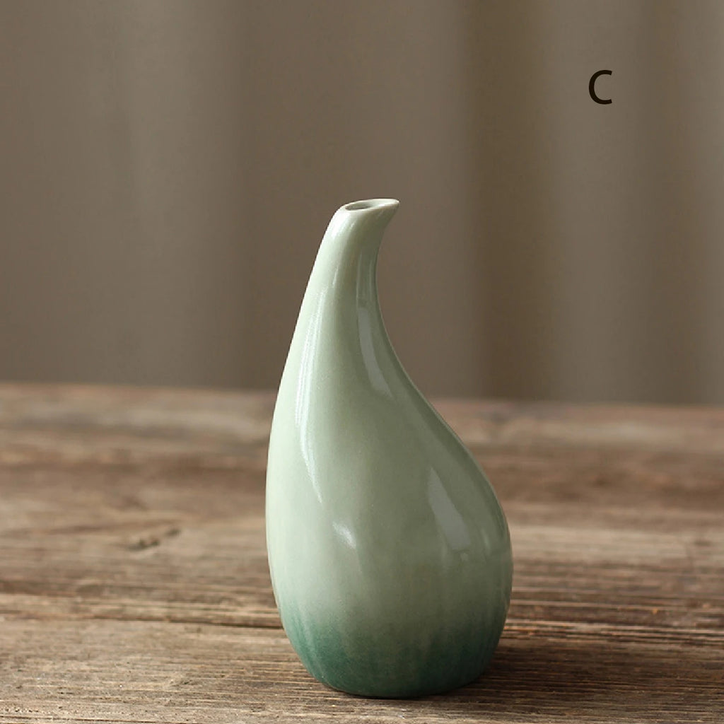 Simple ceramic vase decoration, living room home dining table decoration, hydroponic plant small vase