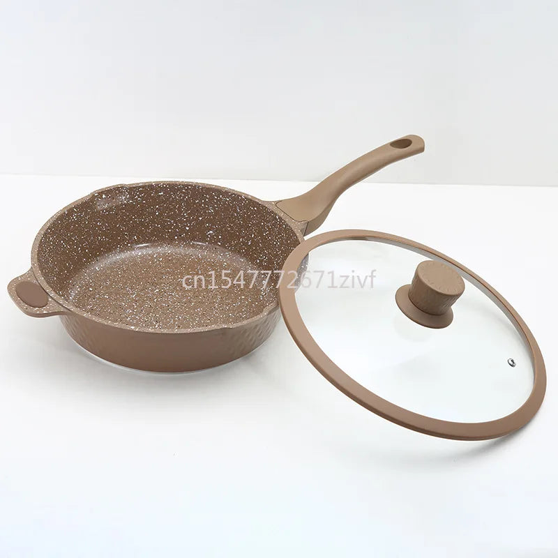 10 Piece Cooking Set Non-Stick Coating Cookware Sets Induction Compatible with Frying Pan Saucepan Pan Grill Pan Cooking Pots