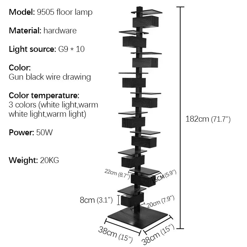 Italian designer floor lamp Retro Solid Wood Floor light for Living Rooms Bedrooms Hotel Living Room Lighting Fixtures