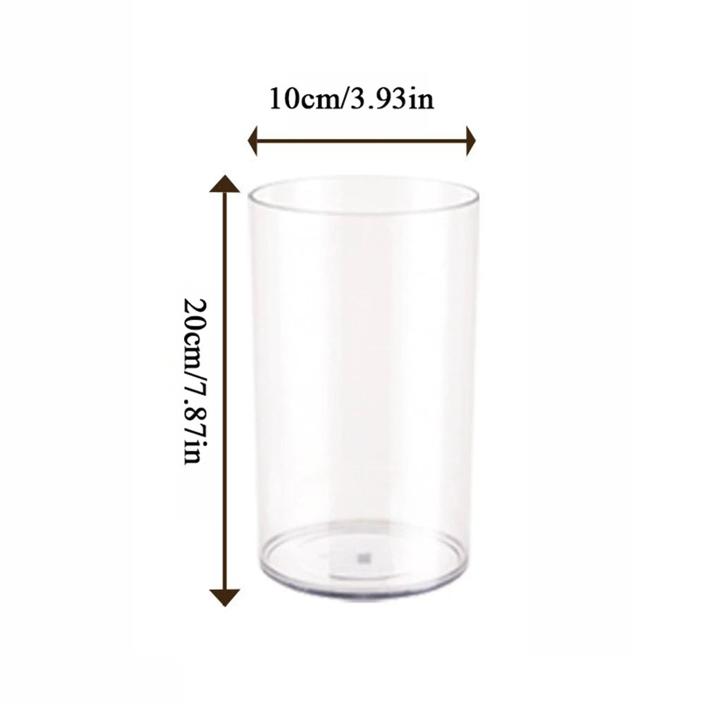 1Pcs Cylinder Flower Vase Shatterproof Plastic Vases Acrylic Hydroponic Home Decor Clear Large Tall Transparent Decorative Vase