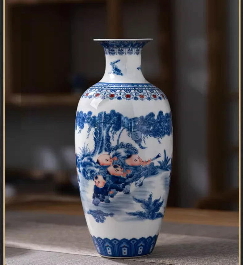 Jingdezhen ceramics, pink vases, living rooms, home decor, foyer, TV cabinets, flower arrangements, decorative crafts, ornaments